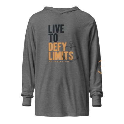 Live to Defy Limits Ad Infinitum Hooded Long Sleeve T-Shirt (Anchor Strong Edition)