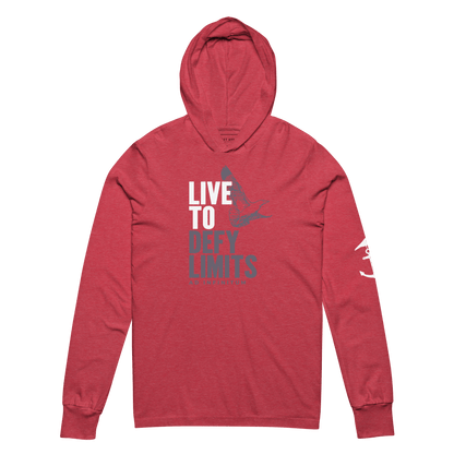 Live to Defy Limits Ad Infinitum Hooded Long Sleeve T-Shirt (Soaring Bird Edition)