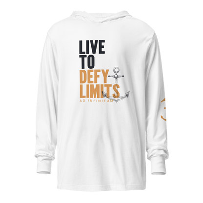 Live to Defy Limits Ad Infinitum Hooded Long Sleeve T-Shirt (Anchor Strong Edition)